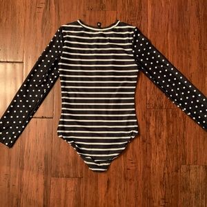 A one peace long sleeve swimsuit